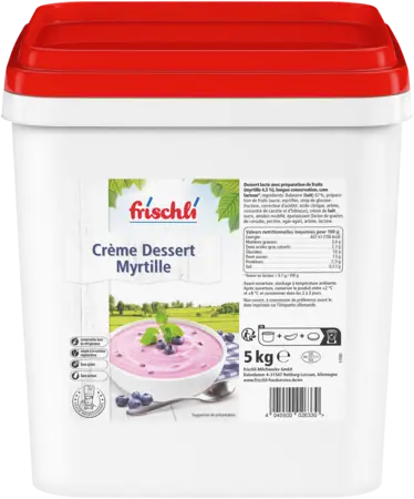Crème dessert Myrtille